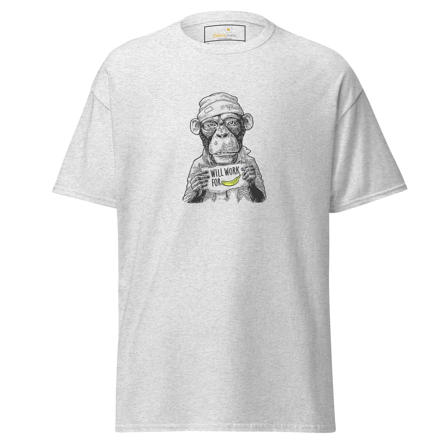 Unisex classic tee - WILD LIFE FUN WORK FOR BANANA - REGULAR - Ash / S
