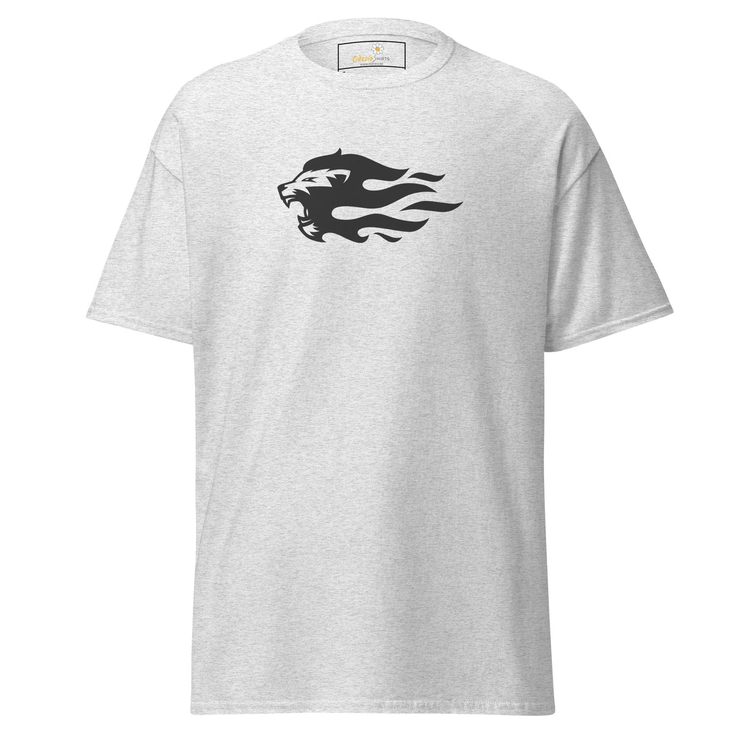 Unisex classic tee - WILD LIFE LION HEAD FLAME - REGULAR - Ash / S