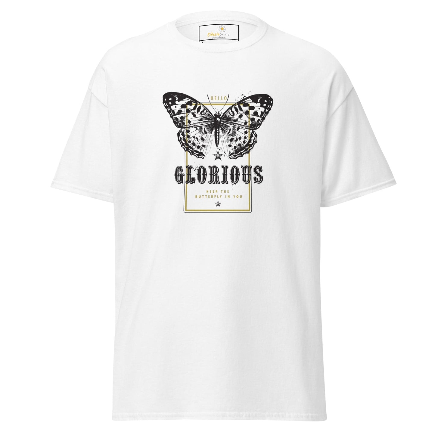 Unisex classic tee - ANIMALS GLORIOUS BUTTERFLY - REGULAR - White / S