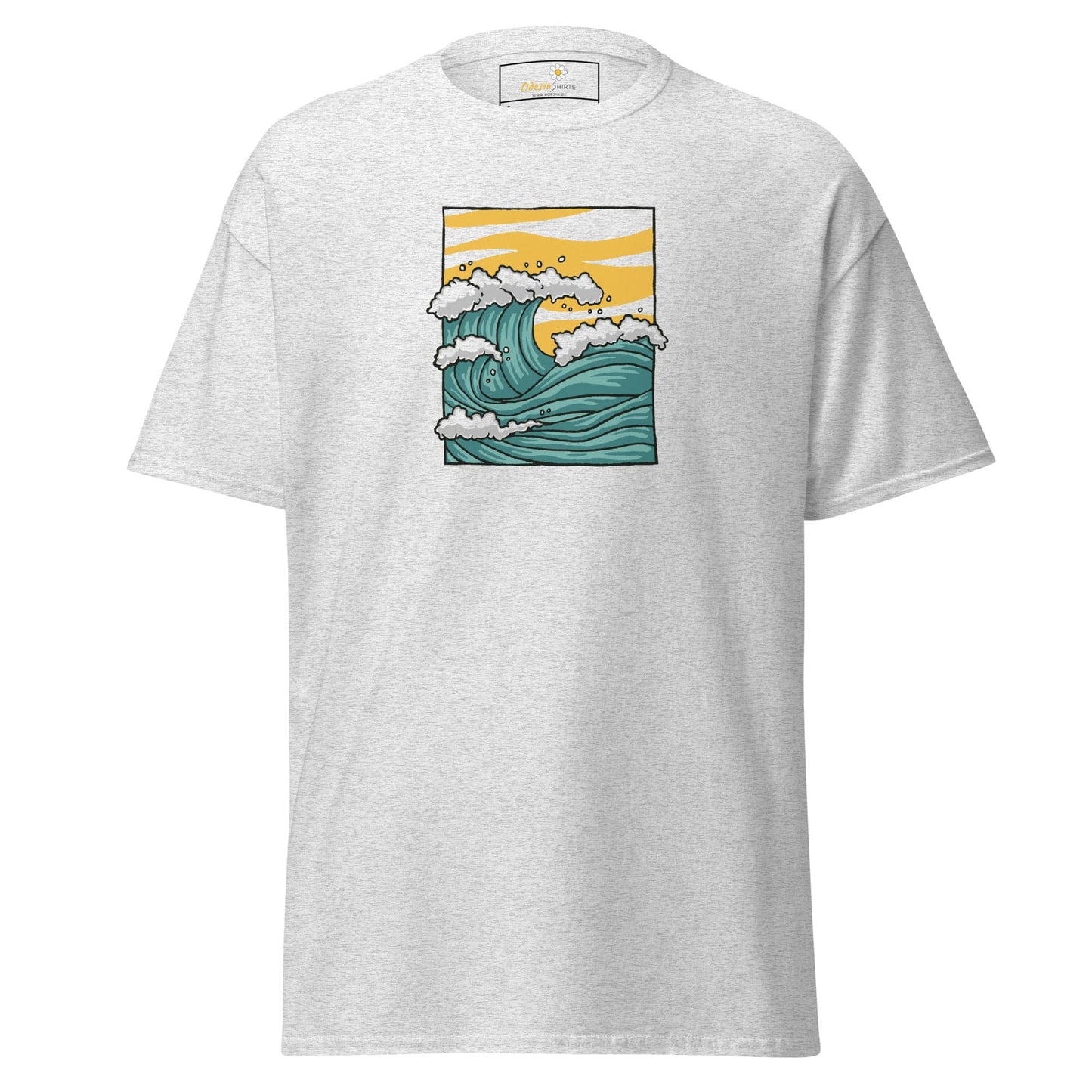 Unisex classic t-shirt - NATURE SEA WAVES - REGULAR - Ash / S