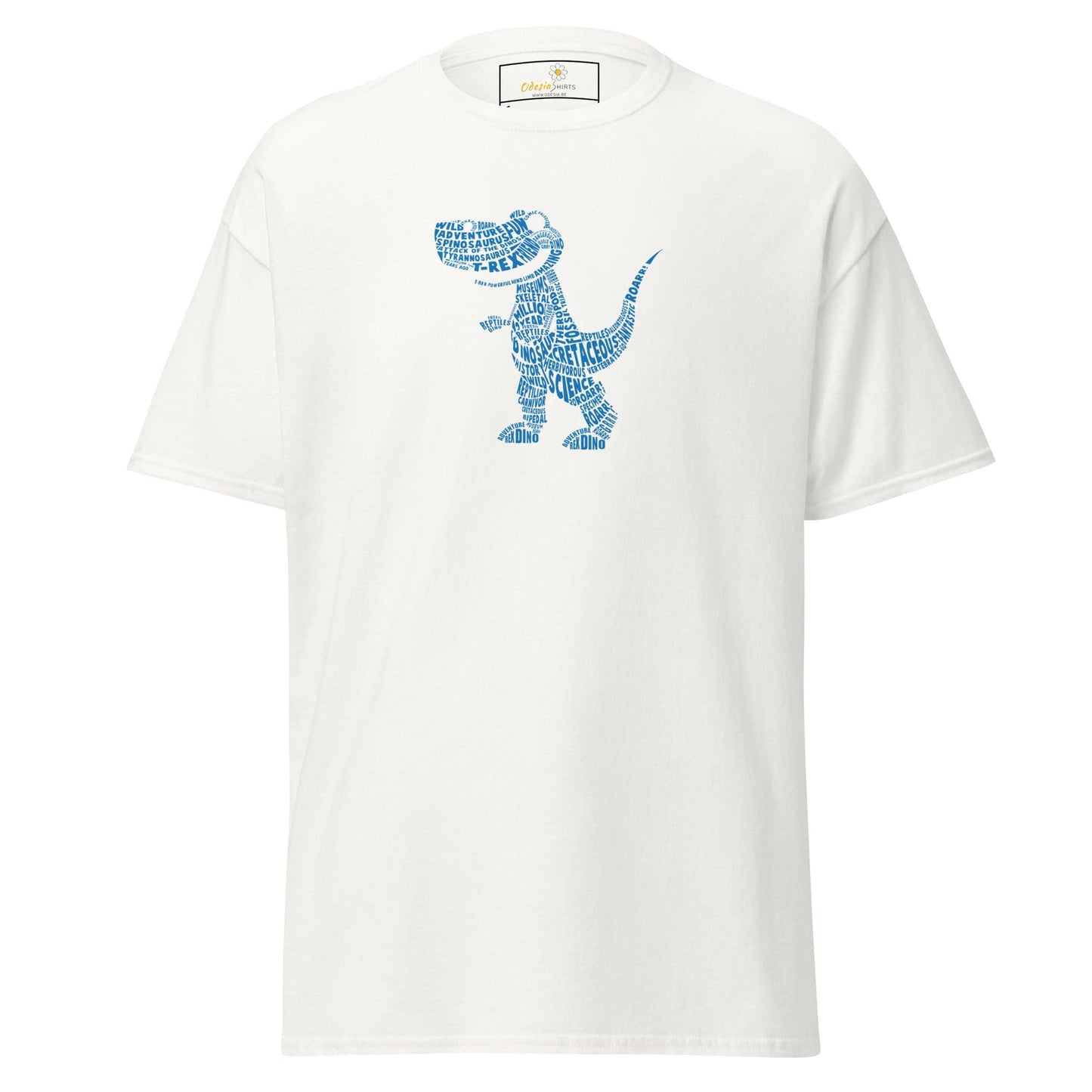 Unisex classic t-shirt - FUN LITTLE DINO - REGULAR - White / S