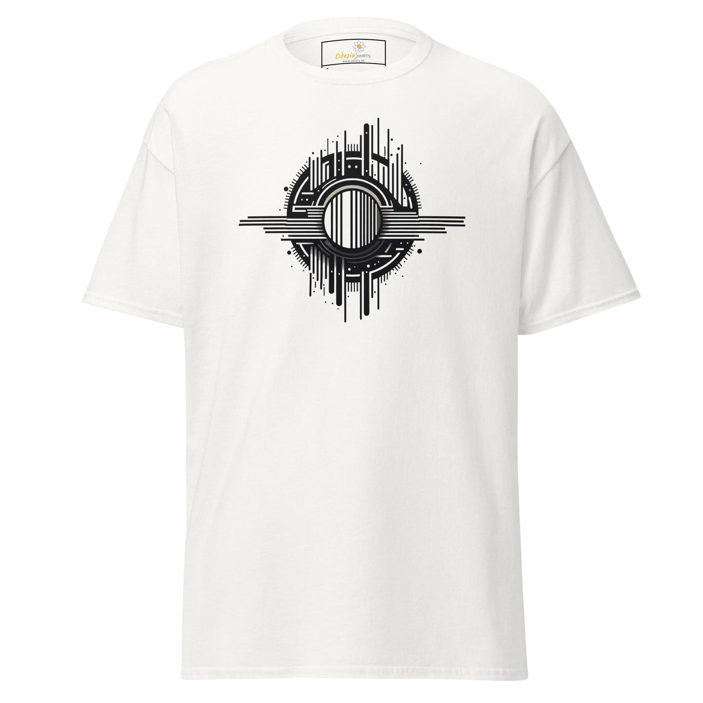 Unisex classic t-shirt - ABSTRACT SPHERE LINES - REGULAR - White / S