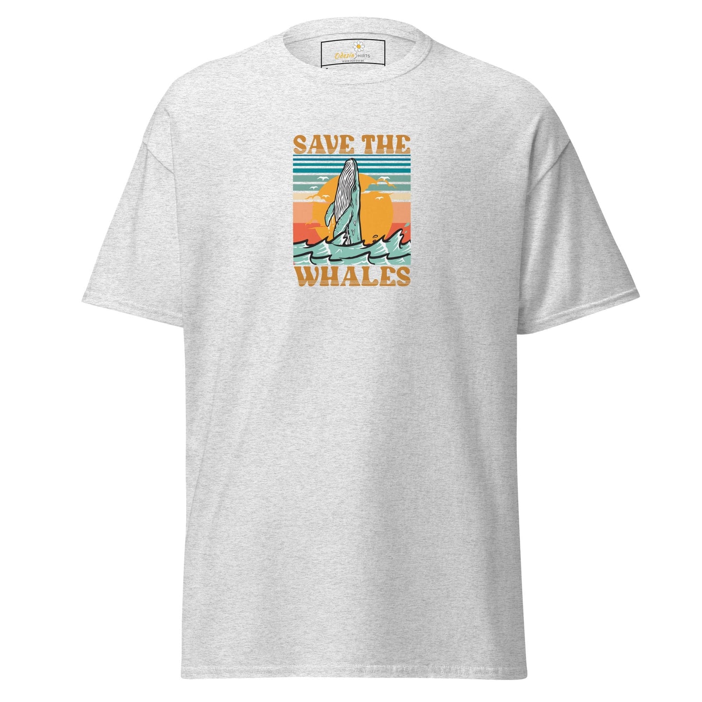 Unisex classic tee - WILD LIFE SAVE THE WHALES - REGULAR - Ash / S