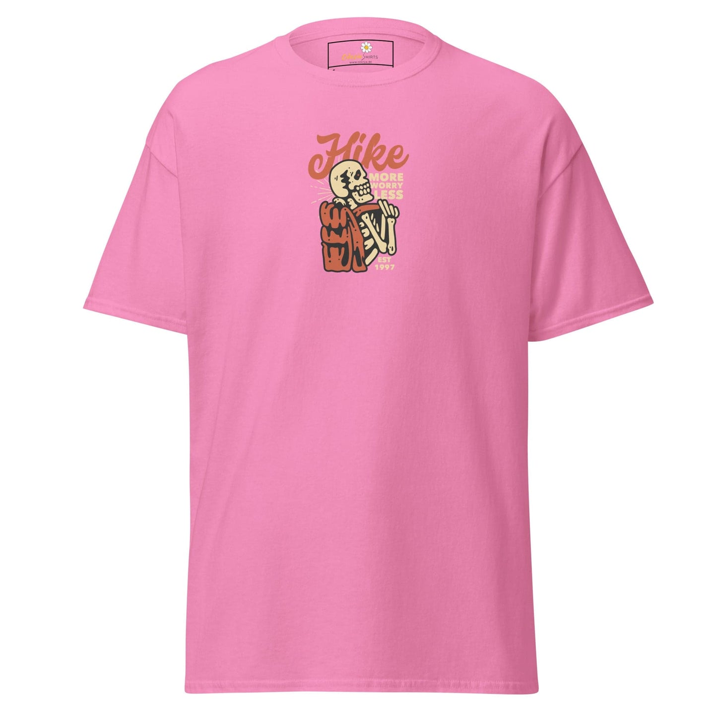 Unisex classic tee - SKULL SPORT HIKE MORE - REGULAR - Azalea / S