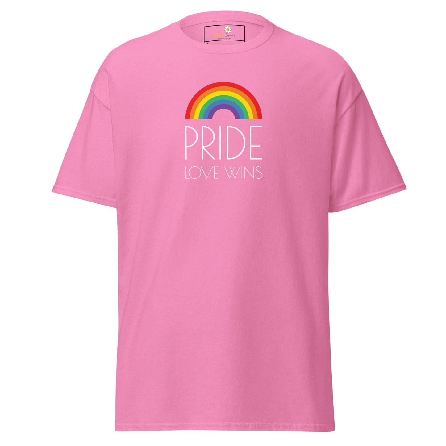 Unisex classic t-shirt - LGBTQ PRIDE LOVE WINS - REGULAR - Azalea / S