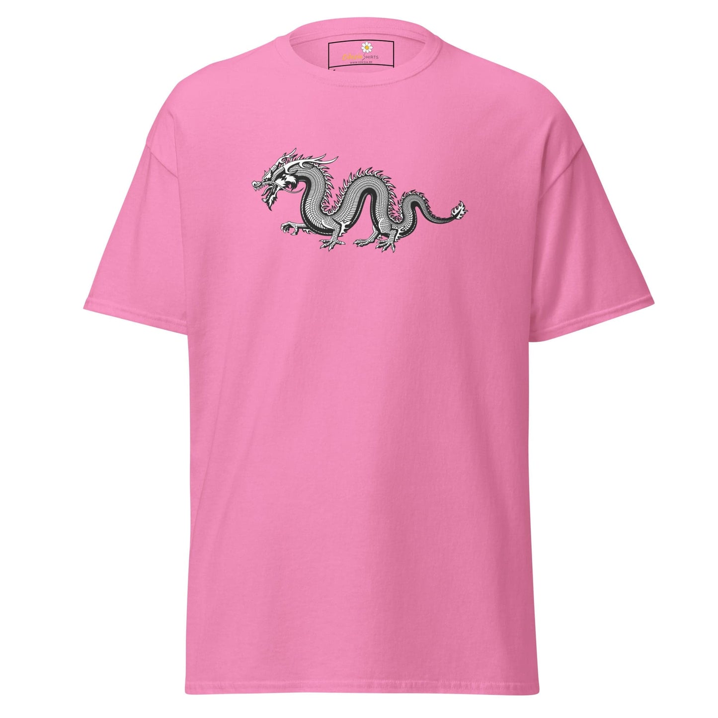 Unisex classic t-shirt - MYSTIC GREY DRAGON - REGULAR - Azalea / S