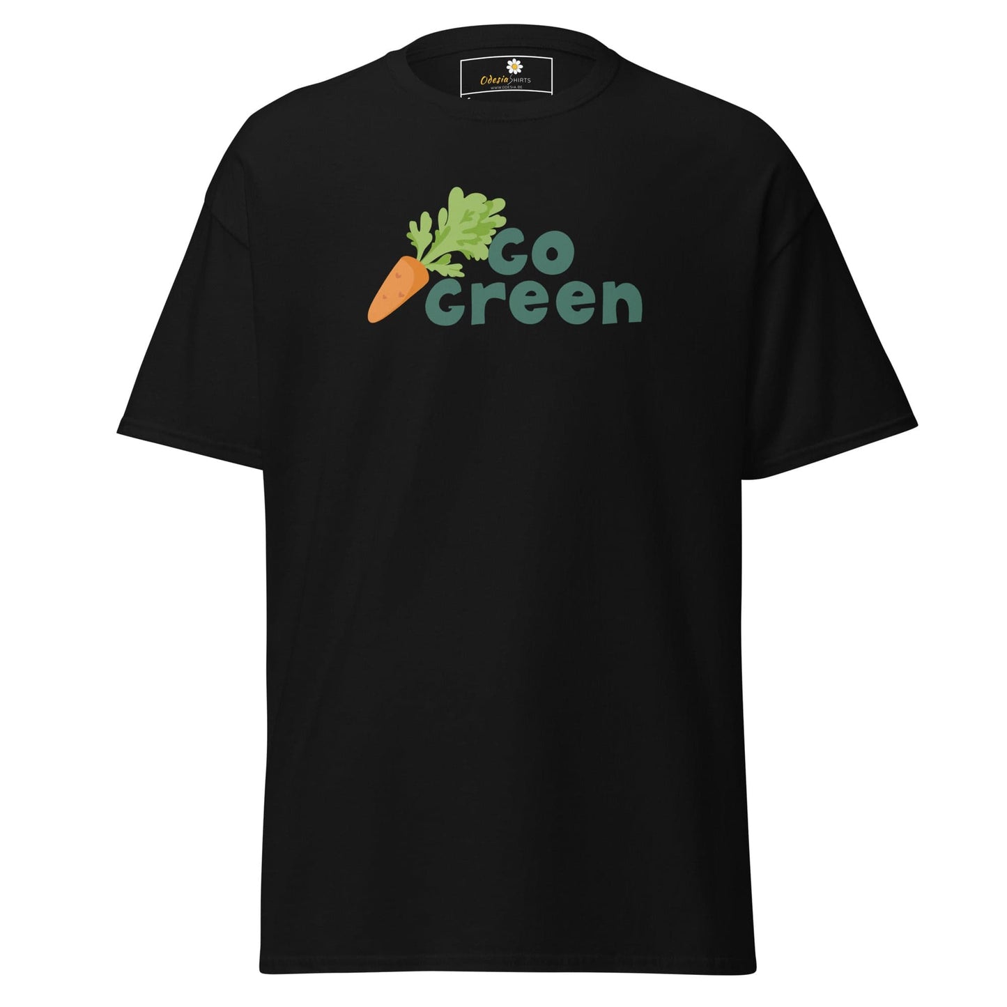 Unisex classic t-shirt - VEGAN GO GREEN - REGULAR - Black / S