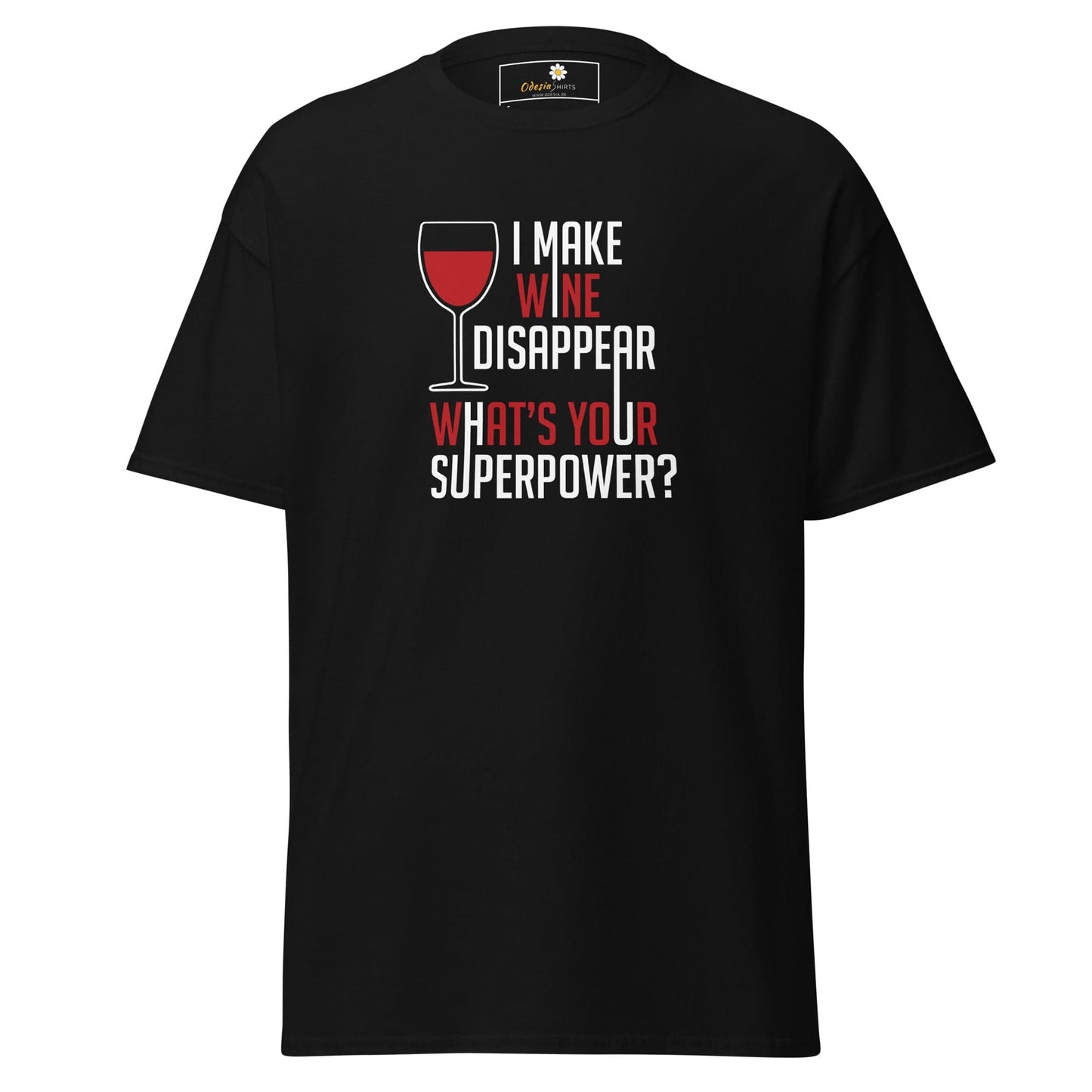Unisex classic t-shirt - FUN WINE DISSAPEAR - REGULAR - Black / S