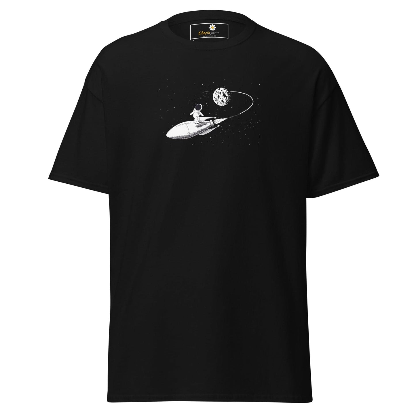 Unisex classic tee - ASTRONAUT ROCKET - REGULAR - Black / S