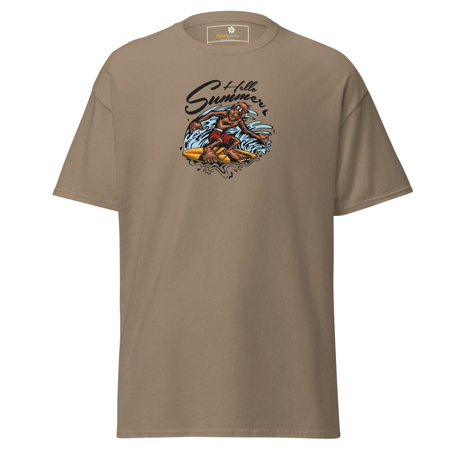 Unisex classic t-shirt - FANTASY SURFING MONKEY - REGULAR - Brown Savana / S