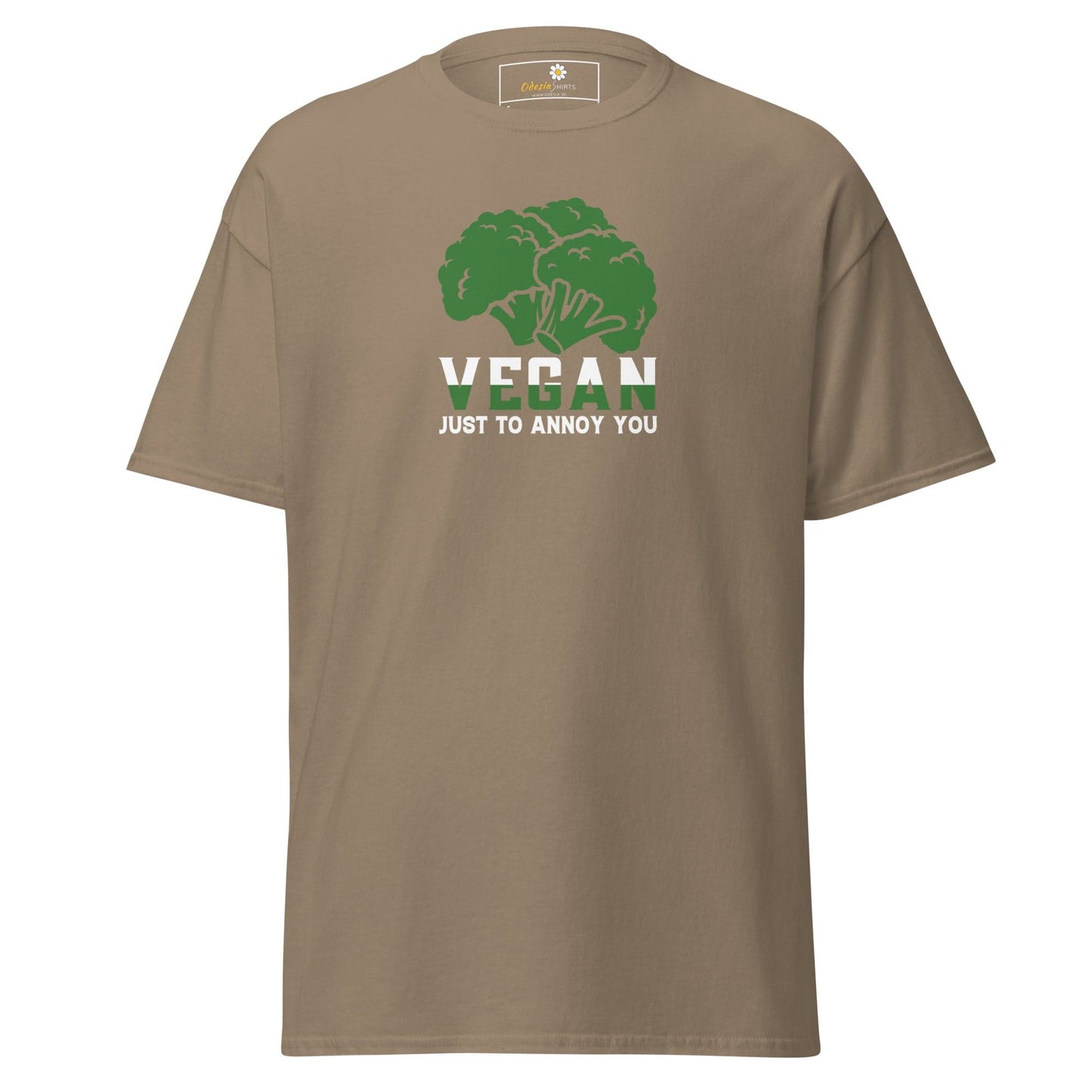 Unisex classic tee - GREEN VEGAN TO ANNOY YOU - REGULAR - Brown Savana / S