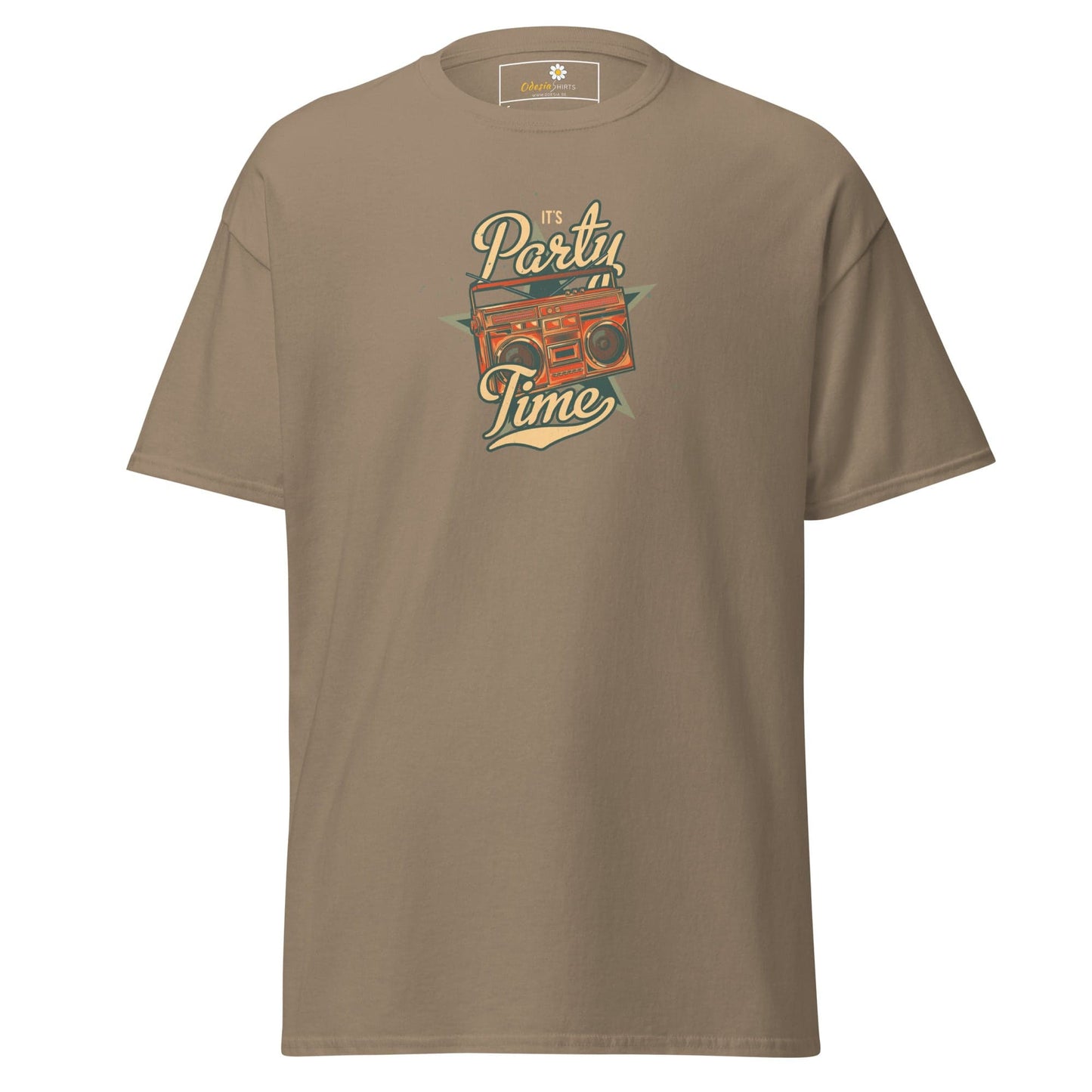 Unisex classic tee - MUSIC PARTY TIME - REGULAR - Brown Savana / S