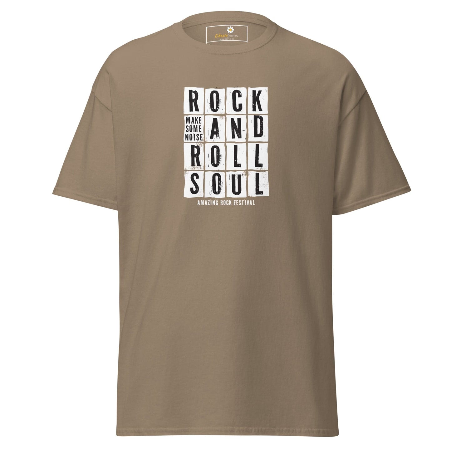 Unisex classic t-shirt - MUSIC ROCK AND ROLL SOUL - REGULAR - Brown Savana / S