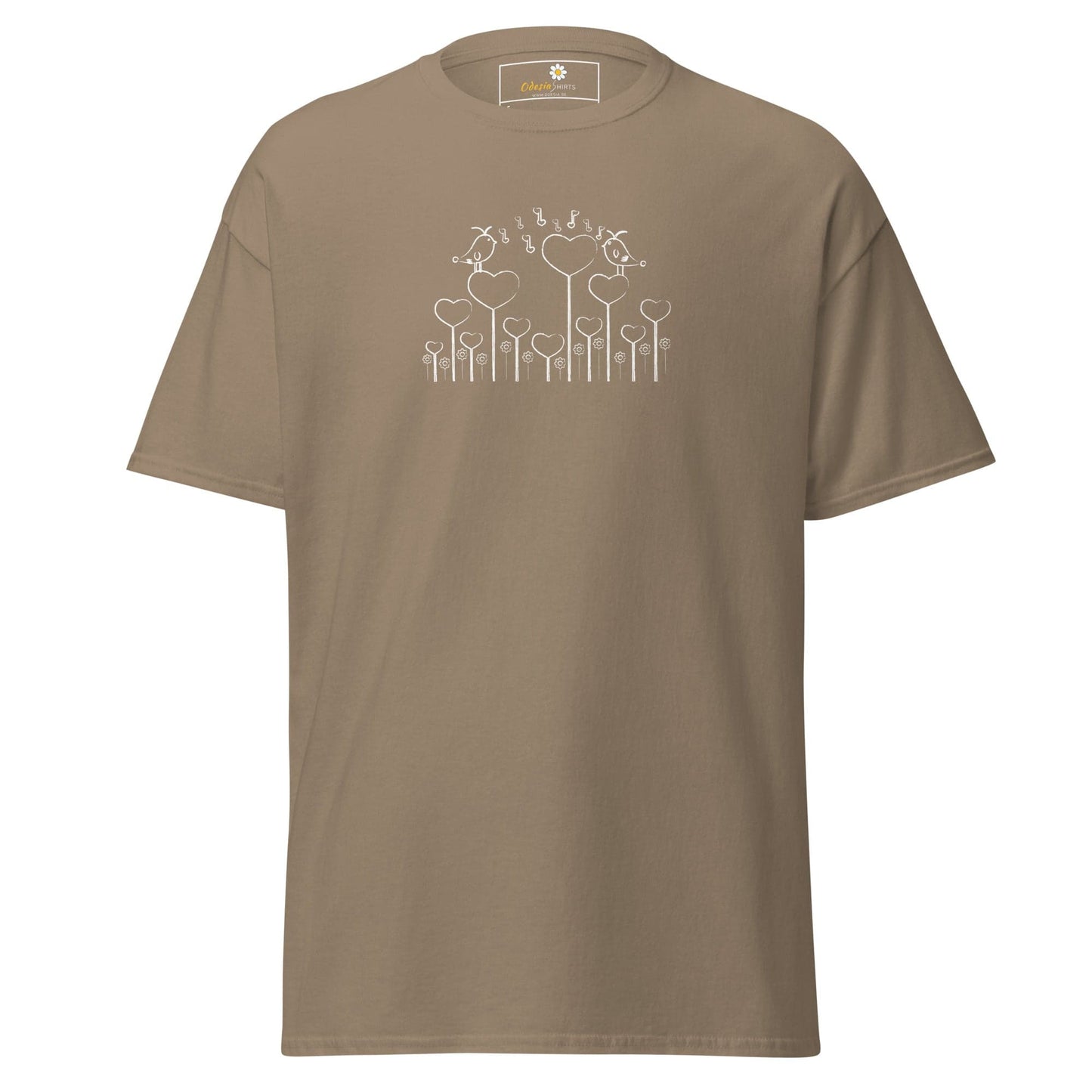 Unisex classic tee - NATURE BIRDS ON STICK - REGULAR - Brown Savana / S