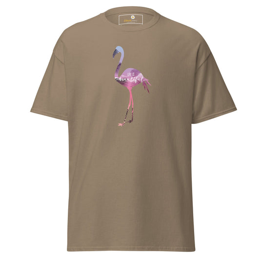 Unisex classic tee - WILD LIFE FLAMINGO - REGULAR - Brown Savana / S