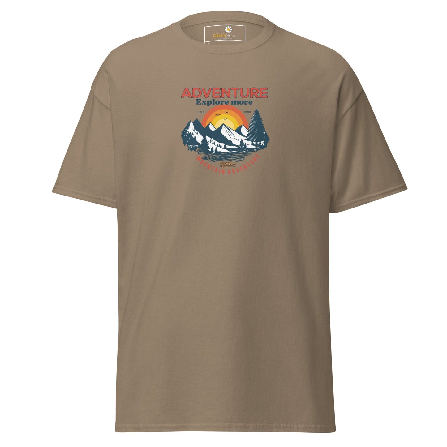 Unisex classic t-shirt - ADVENTURE EXPLORE MORE - REGULAR - Brown Savana / S