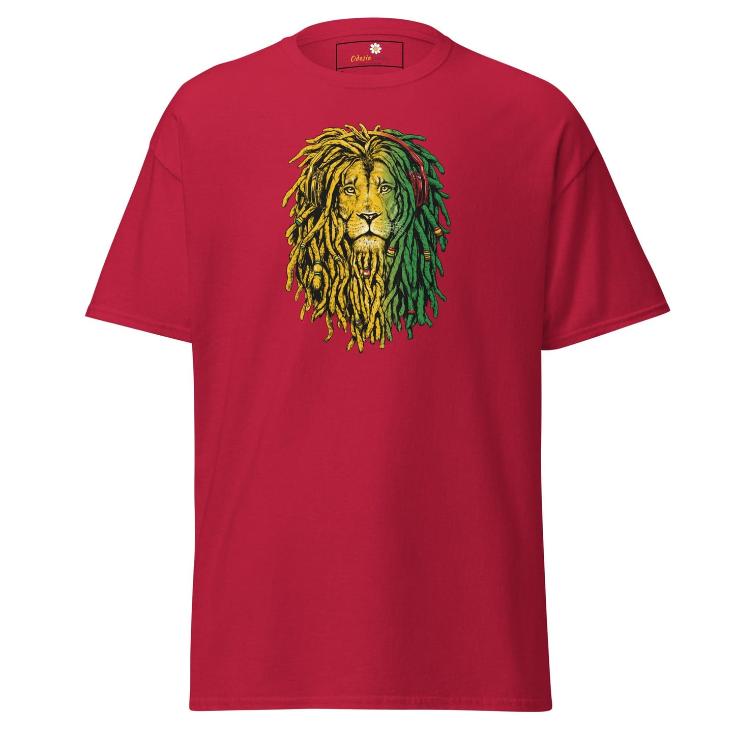 Unisex classic t-shirt - WILD LIFE REGGAE LION - REGULAR - Cardinal / S