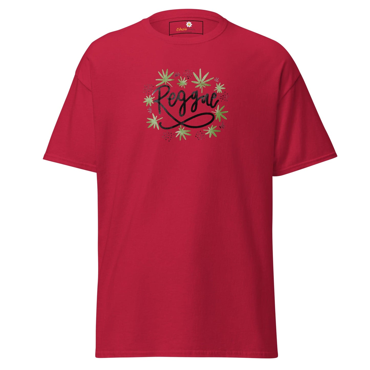 Unisex classic t-shirt - MUSIC REGGAE LEAVES - REGULAR - Cardinal / S