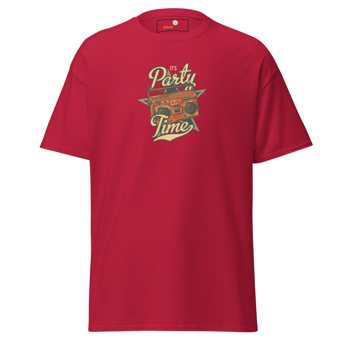 Unisex classic tee - MUSIC PARTY TIME - REGULAR - Cardinal / S