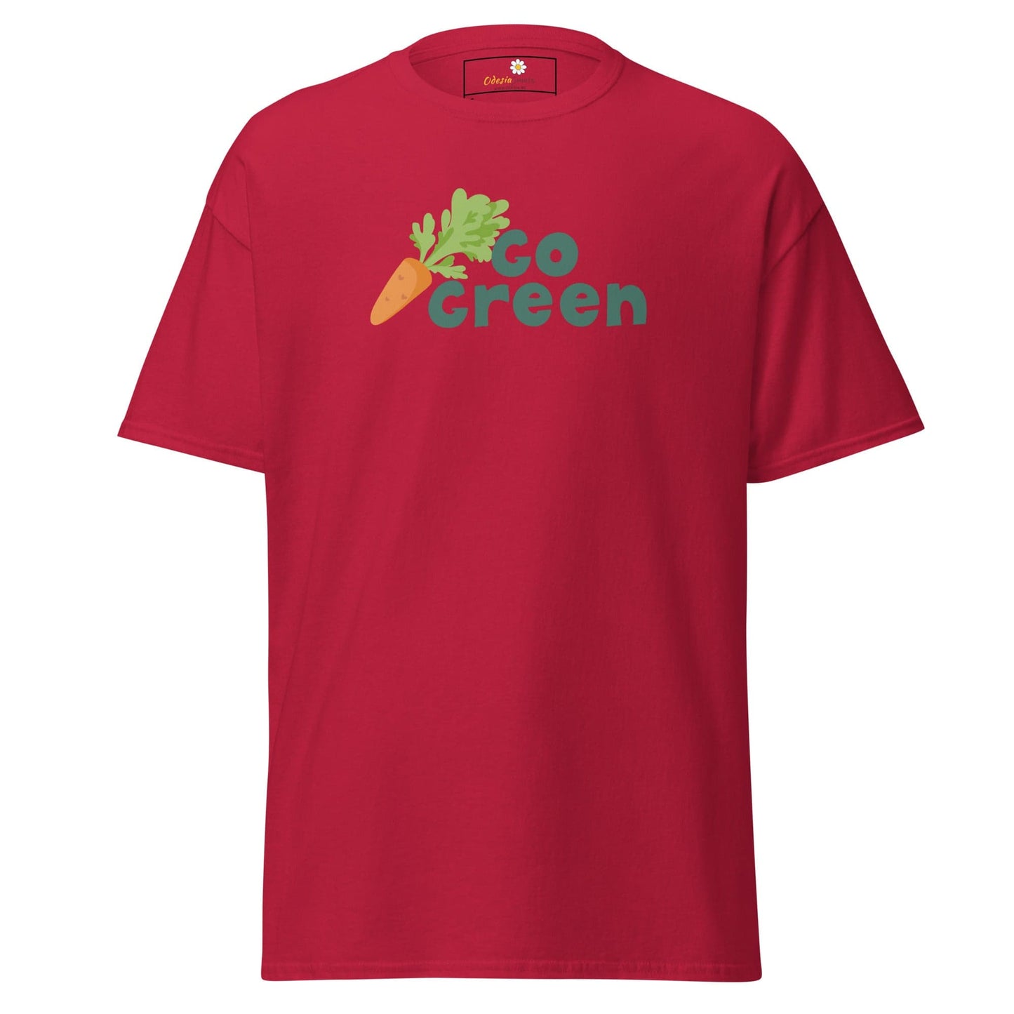 Unisex classic t-shirt - VEGAN GO GREEN - REGULAR - Cardinal / S