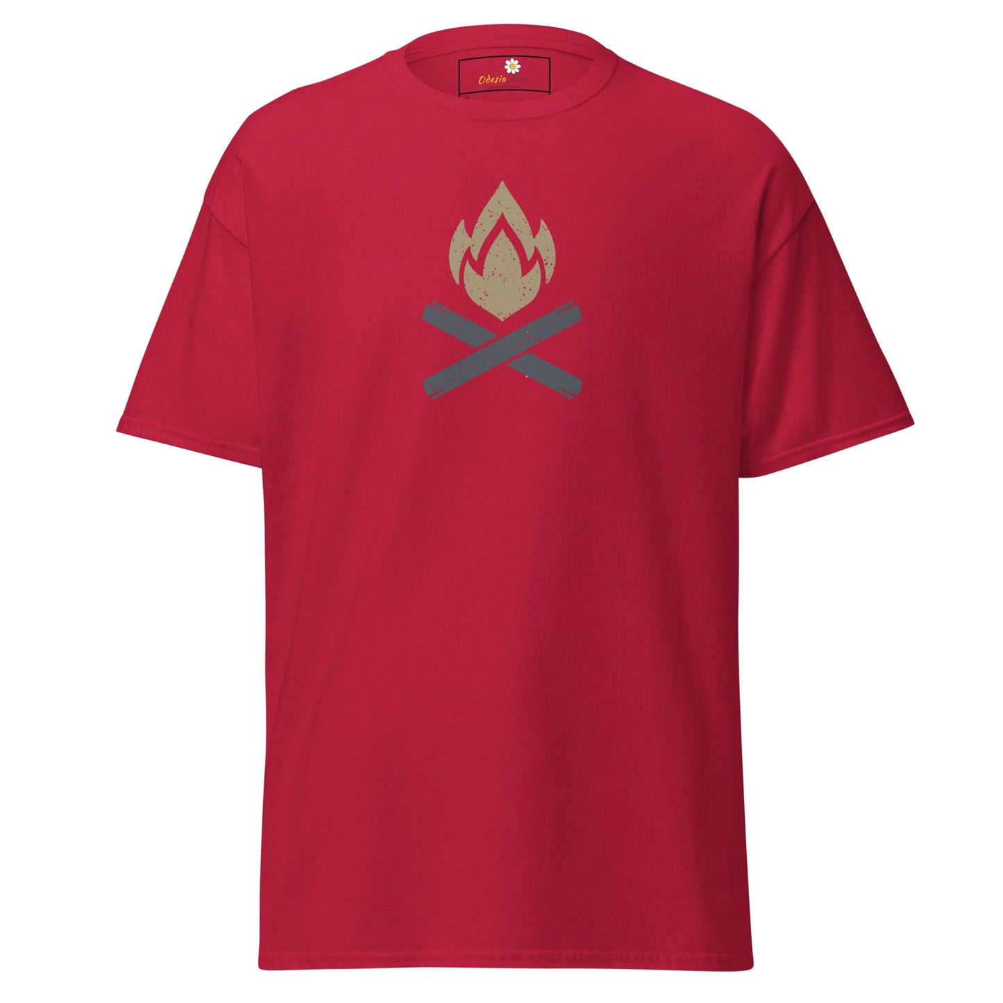 Unisex classic tee - ADVENTURE CAMP FIRE - REGULAR - Cardinal / S