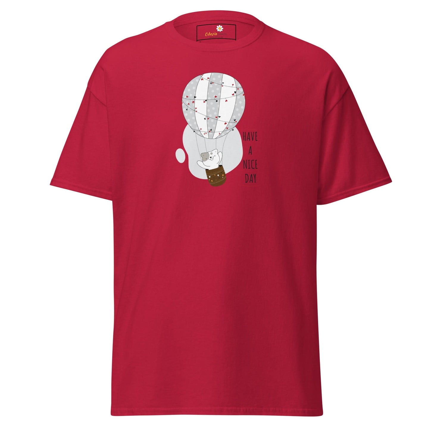 Unisex classic tee - ANIMALS CAT LUFTBALLON - REGULAR - Cardinal / S