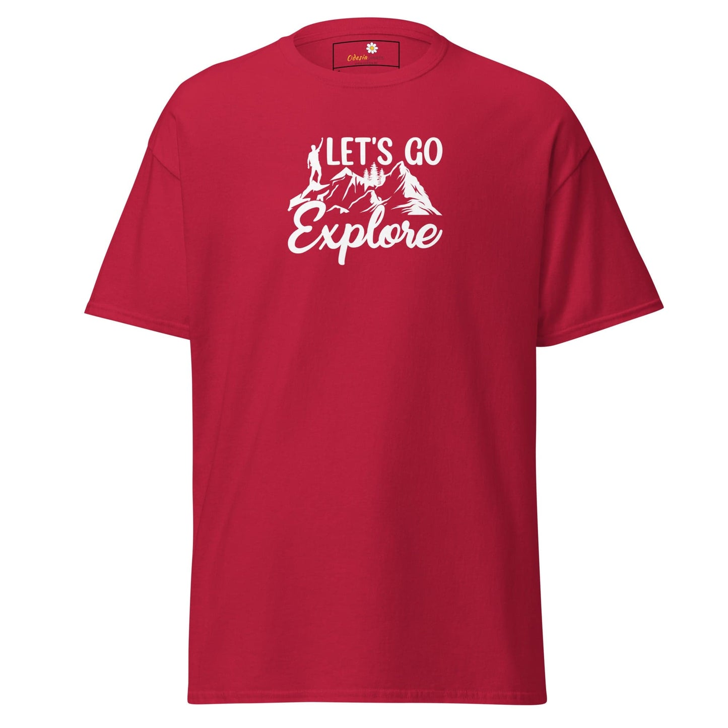 Unisex classic tee - ADVENTURE LETS GO EXPLORE - REGULAR - Cardinal / S