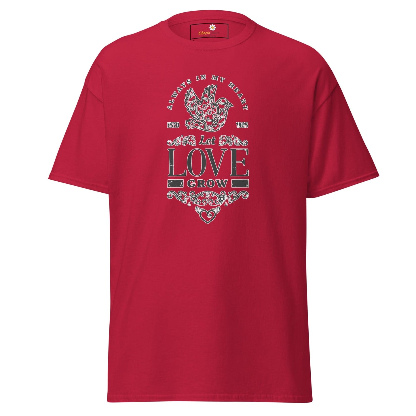Unisex classic tee - POSITIVE LET LOVE GROW - REGULAR - Cardinal / S