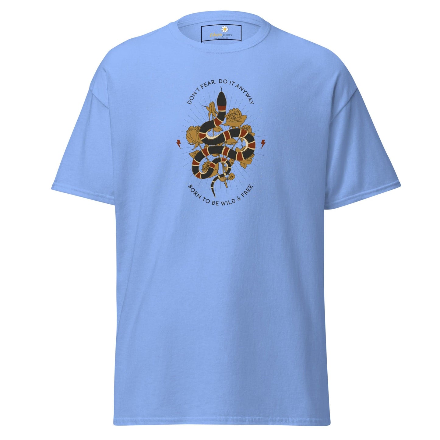 Unisex classic t-shirt - SNAKE TO BE WILD - REGULAR - Carolina Blue / S