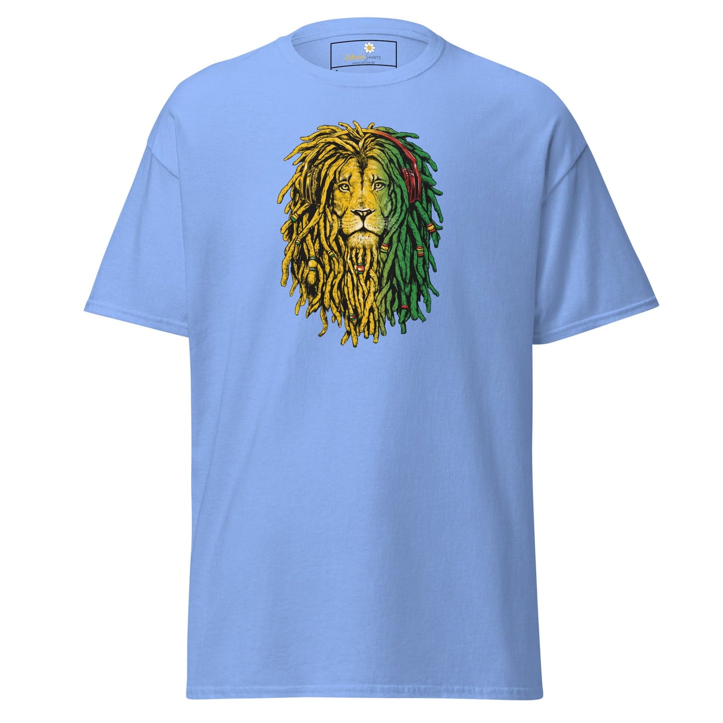 Unisex classic t-shirt - WILD LIFE REGGAE LION - REGULAR - Carolina Blue / S
