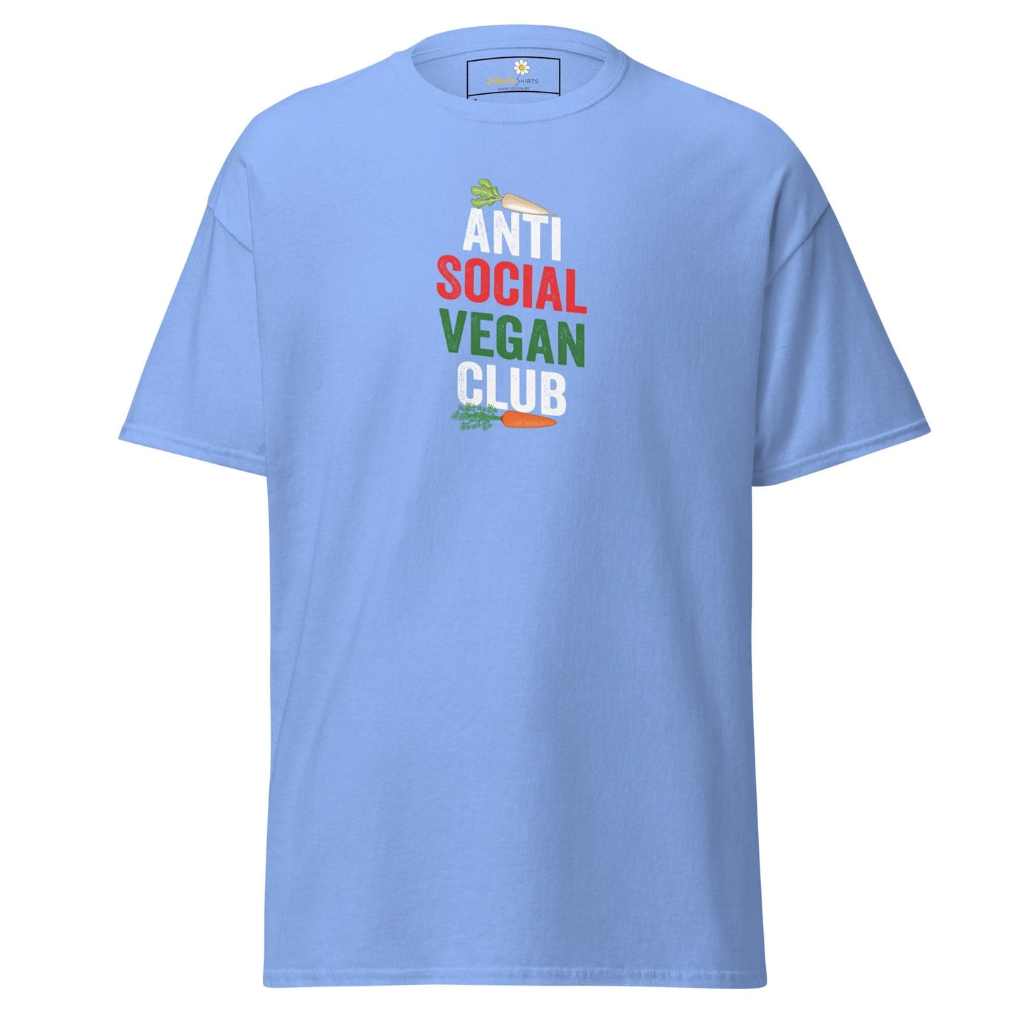 Unisex classic tee - GREEN VEGAN CLUB - REGULAR - Carolina Blue / S