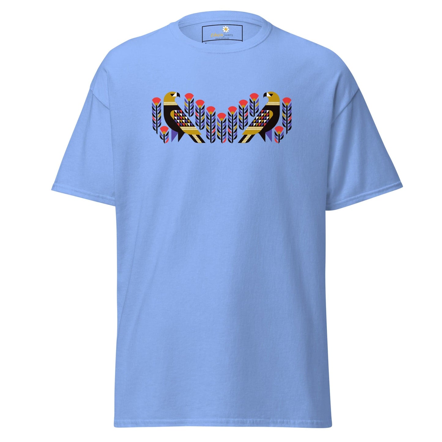 Unisex classic tee - WILD LIFE PERU BIRDS - REGULAR - Carolina Blue / S