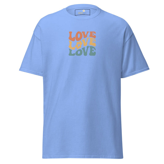 Unisex classic tee - TEXT POSITIVE LOVE LOVE LOVE - REGULAR - Carolina Blue / S