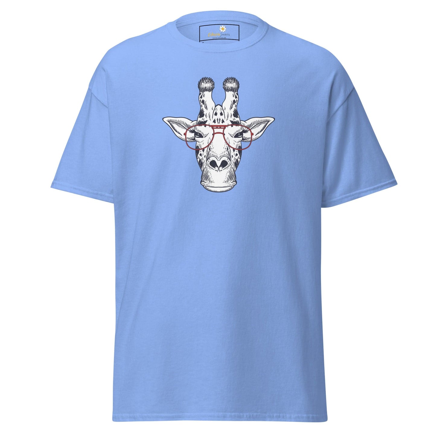 Unisex classic tee - WILD LIFE FUN GIRAFFE GLASSES - REGULAR - Carolina Blue / S