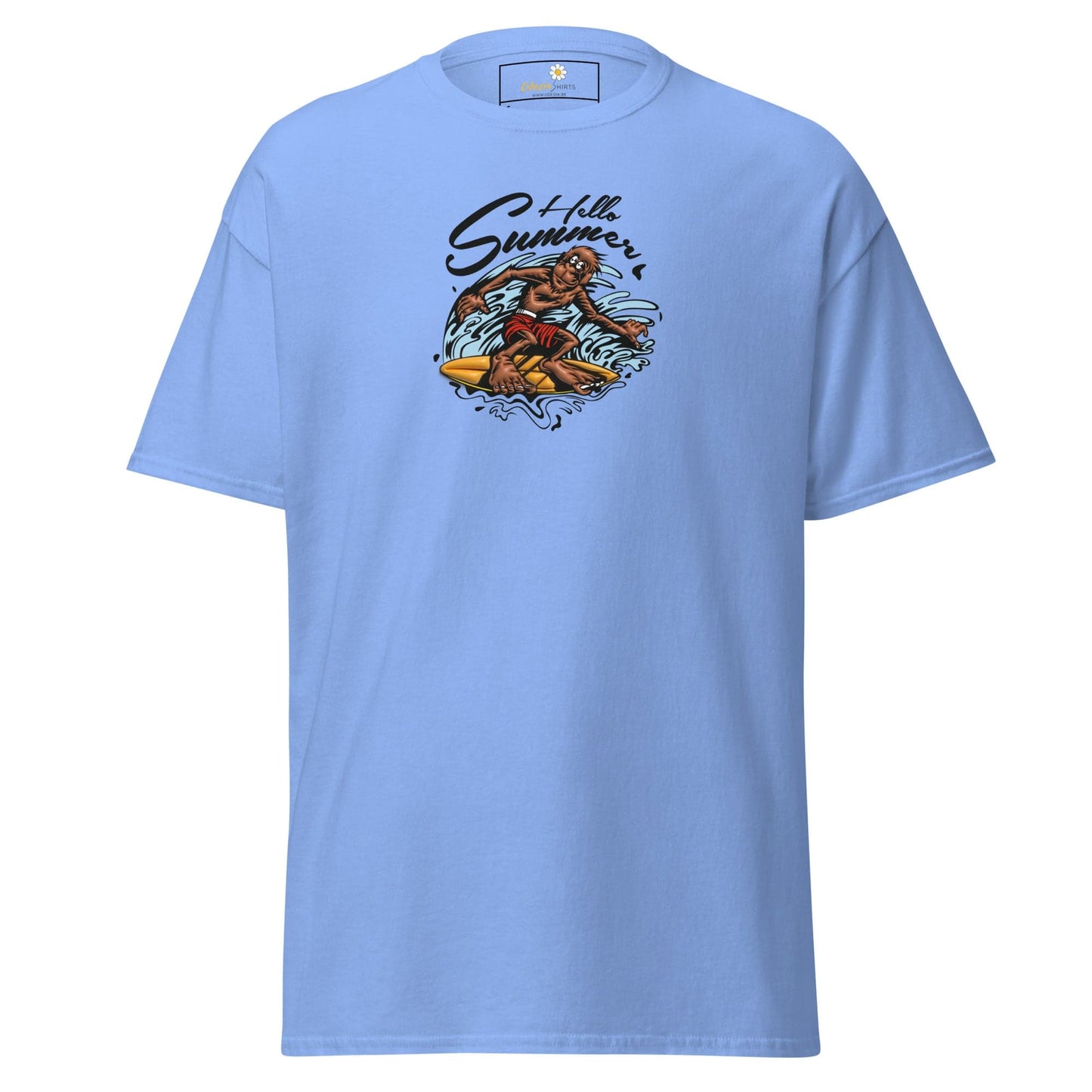 Unisex classic t-shirt - FANTASY SURFING MONKEY - REGULAR - Carolina Blue / S