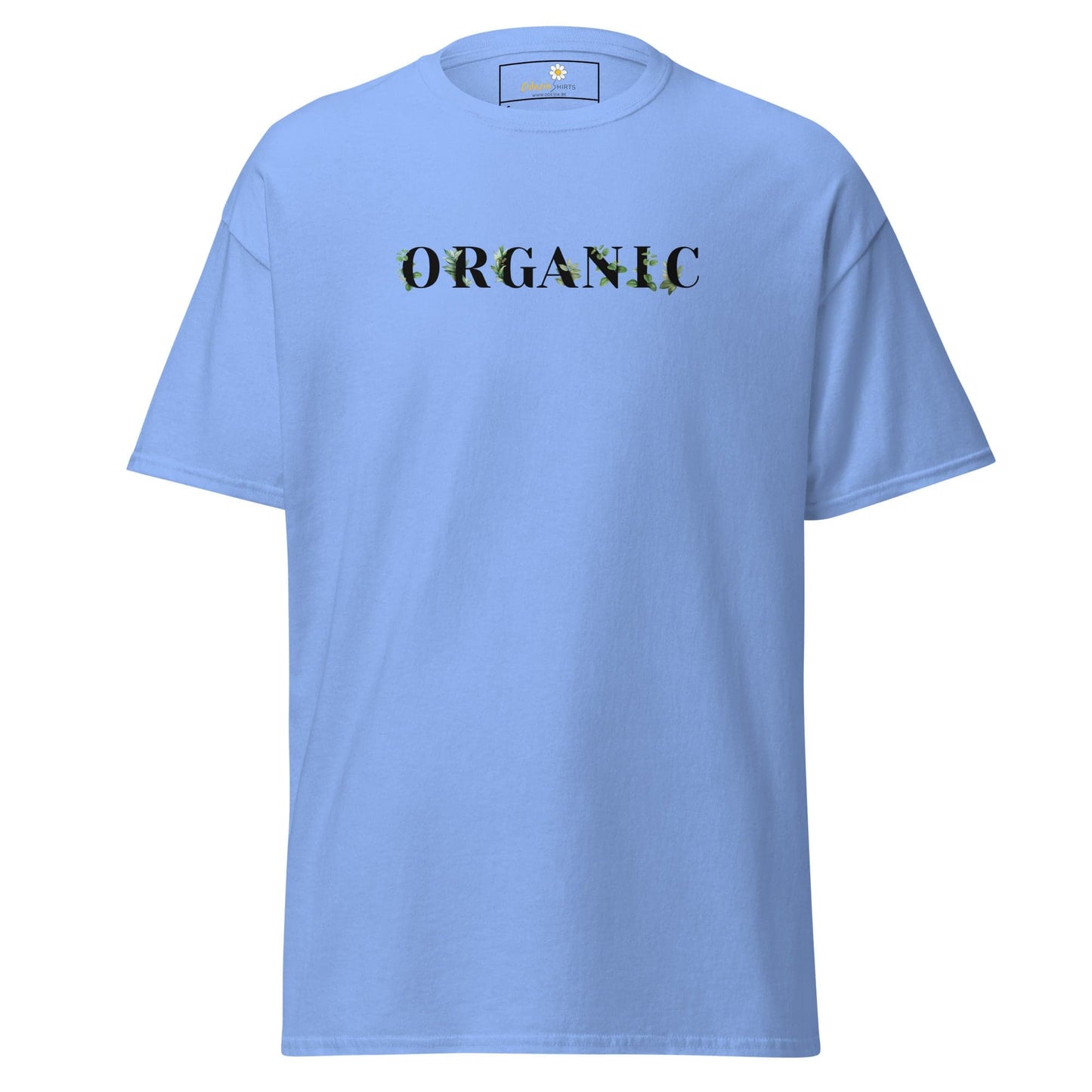Unisex classic tee - TEXT GREEN ORGANIC - REGULAR - Carolina Blue / S
