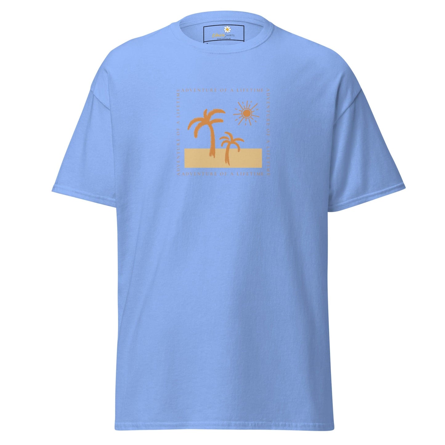 Unisex classic t-shirt - SUMMER PARADISE TREE SUN - REGULAR - Carolina Blue / S