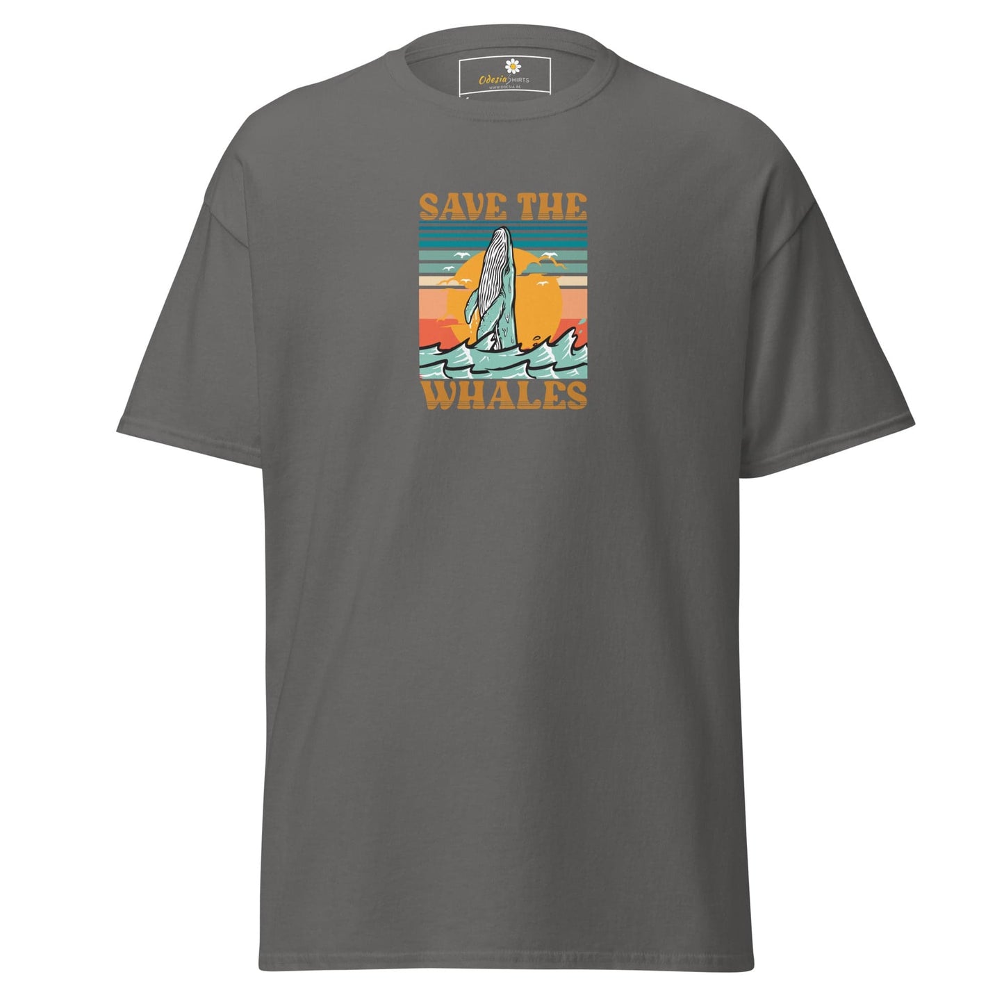 Unisex classic tee - WILD LIFE SAVE THE WHALES - REGULAR - Charcoal / S