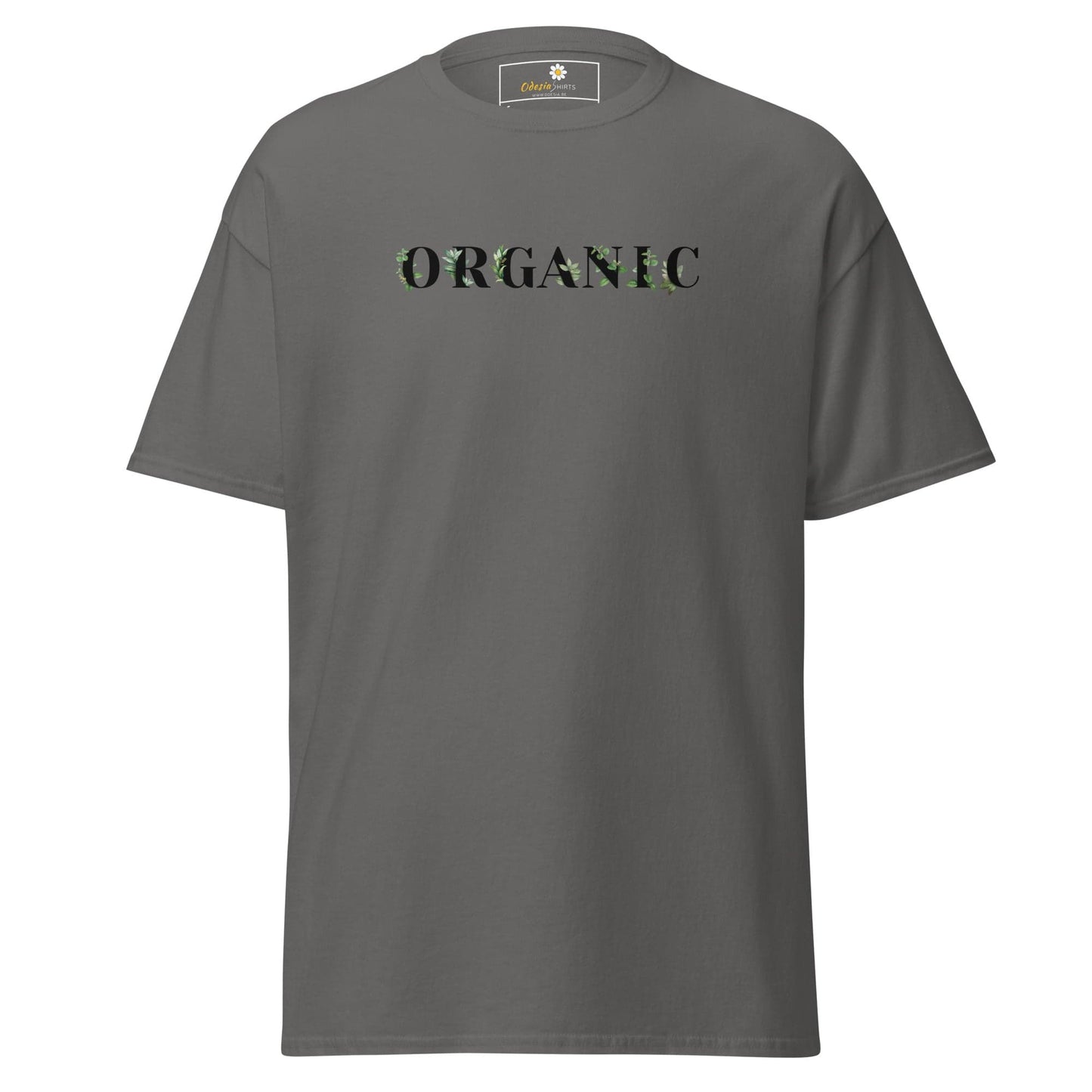 Unisex classic tee - TEXT GREEN ORGANIC - REGULAR - Charcoal / S