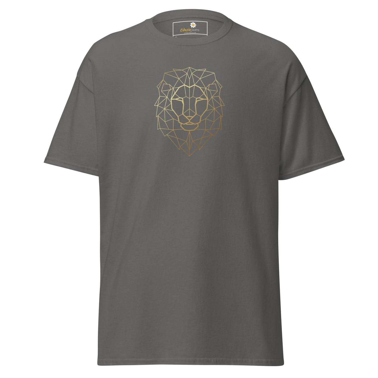 Unisex classic tee - WILD LIFE LION HEAD LINES - REGULAR - Charcoal / S