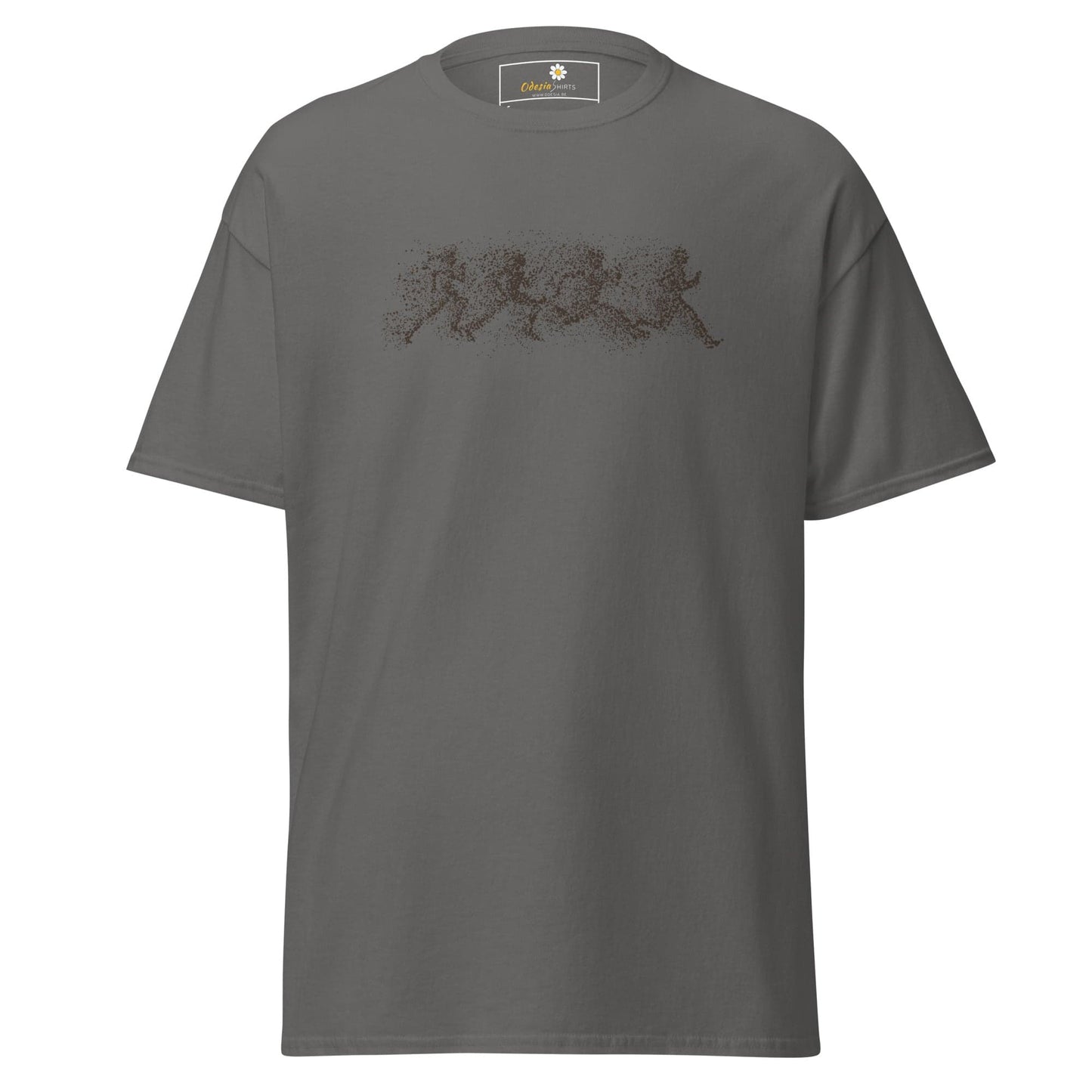 Unisex classic t-shirt - FANTASY DOTS MEN RUNNING - REGULAR - Charcoal / S