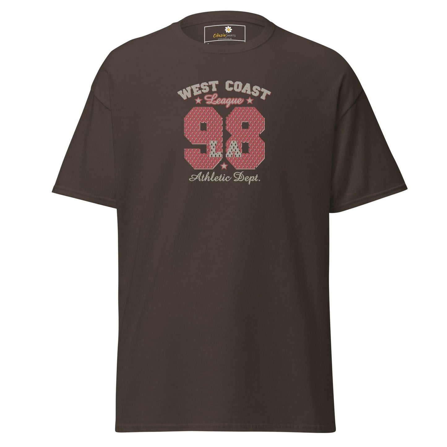 Unisex classic t-shirt - SPORT WEST COAST 98 - REGULAR - Dark Chocolate / S
