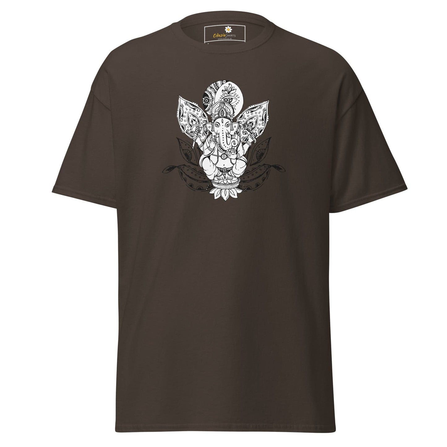 Unisex classic t-shirt - SPIRITUAL GANESH - REGULAR - Dark Chocolate / S