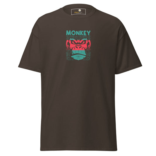 Unisex classic tee - WILD LIFE MONKEY - REGULAR - Dark Chocolate / S