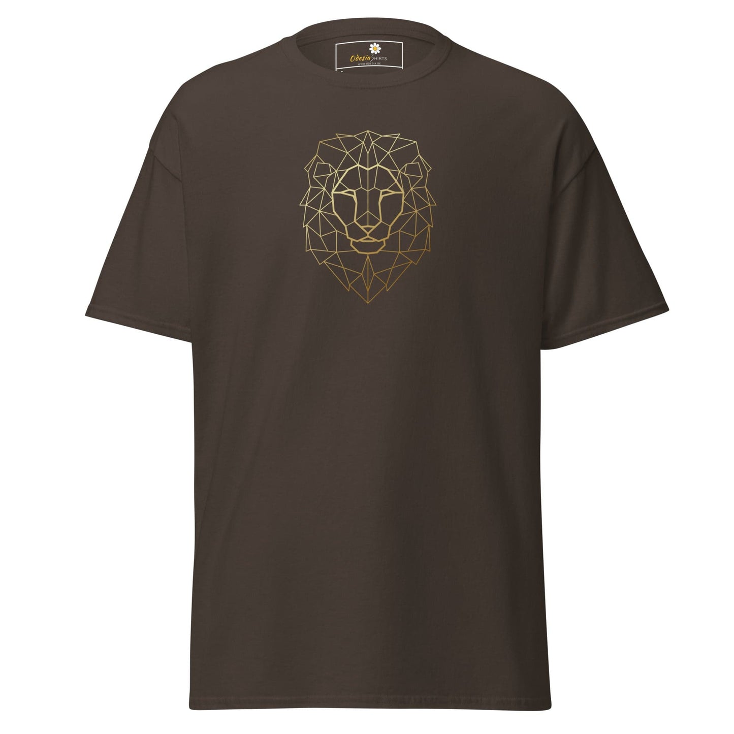 Unisex classic tee - WILD LIFE LION HEAD LINES - REGULAR - Dark Chocolate / S