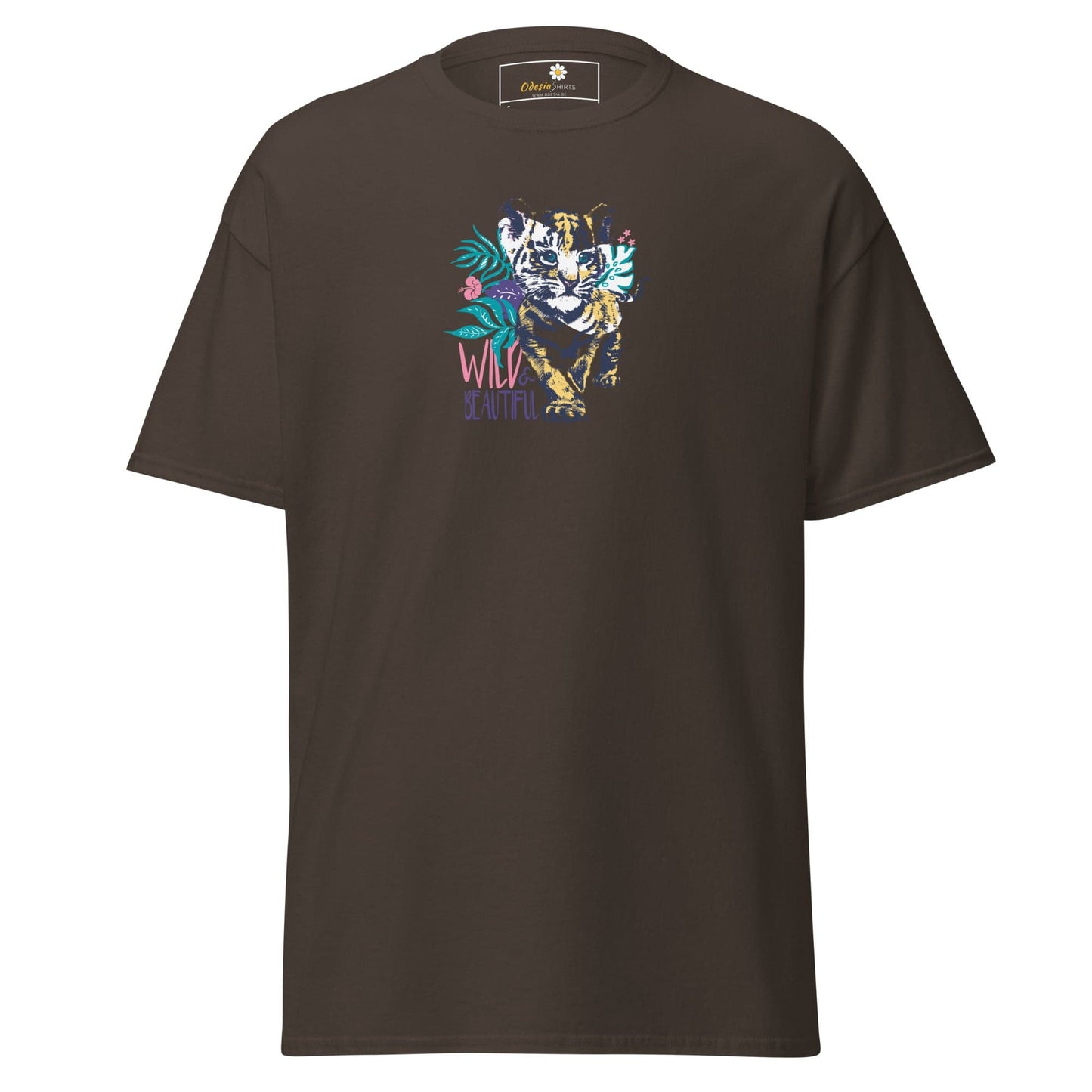 Unisex classic tee - WILD LIFE AND BEAUTIFUL - REGULAR - Dark Chocolate / S