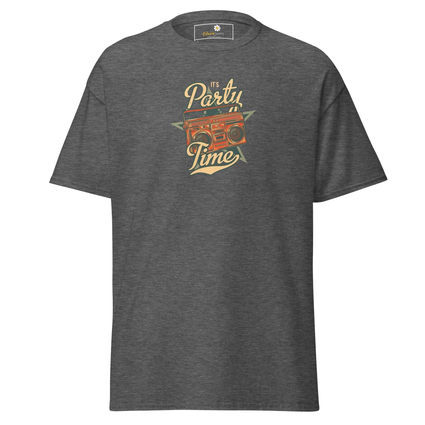Unisex classic tee - MUSIC PARTY TIME - REGULAR - Dark Heather / S