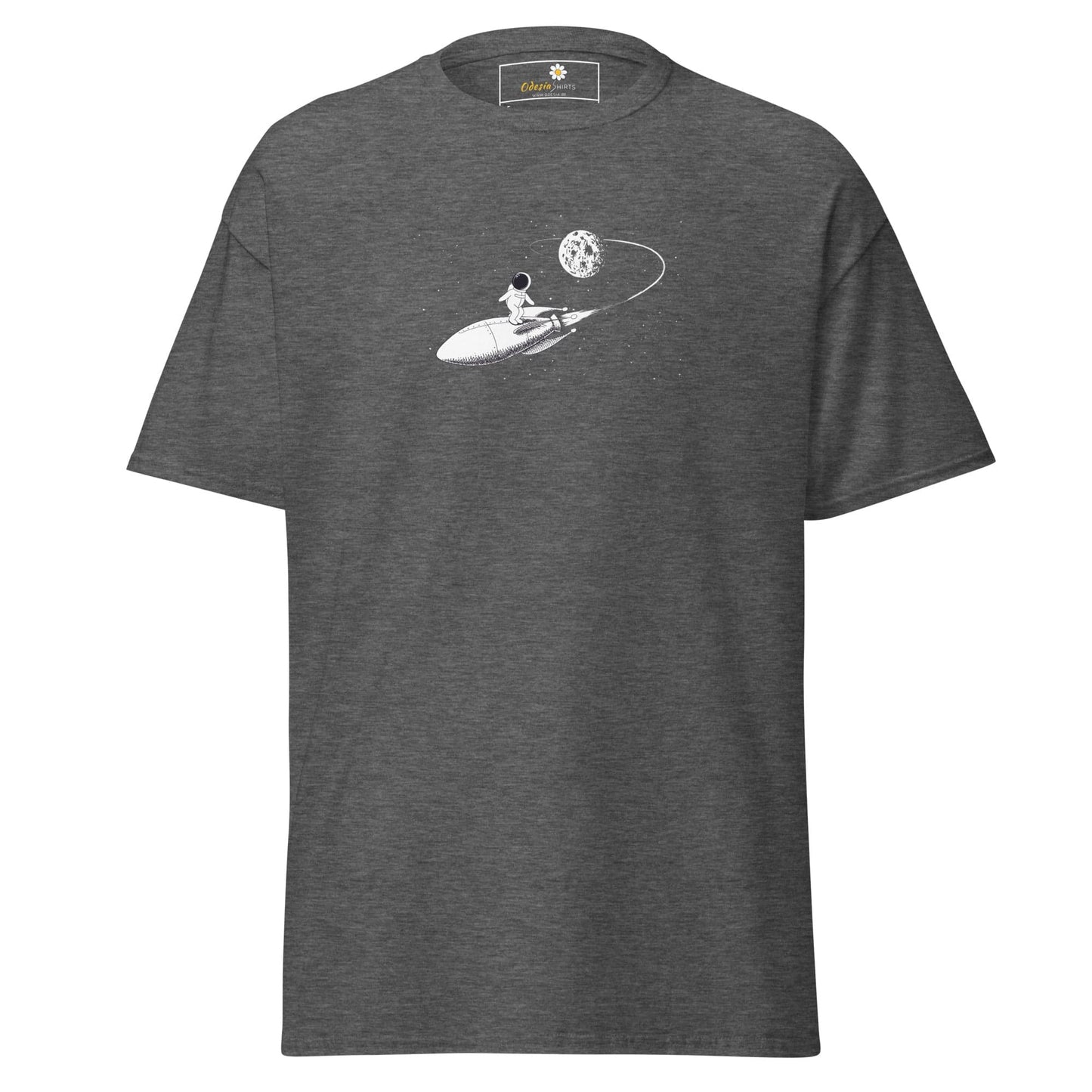 Unisex classic tee - ASTRONAUT ROCKET - REGULAR - Dark Heather / S