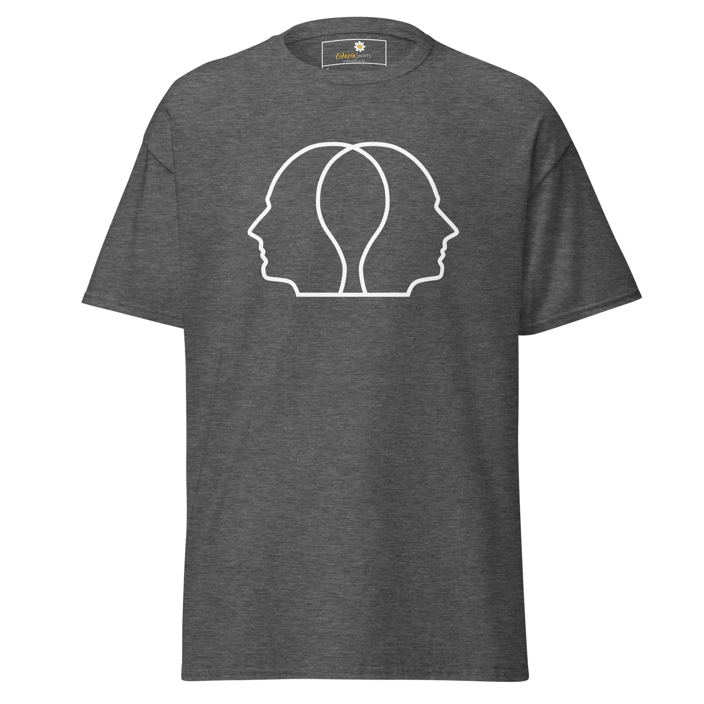 Unisex classic tee - ABSTRACT HEAD FULL - REGULAR - Dark Heather / S