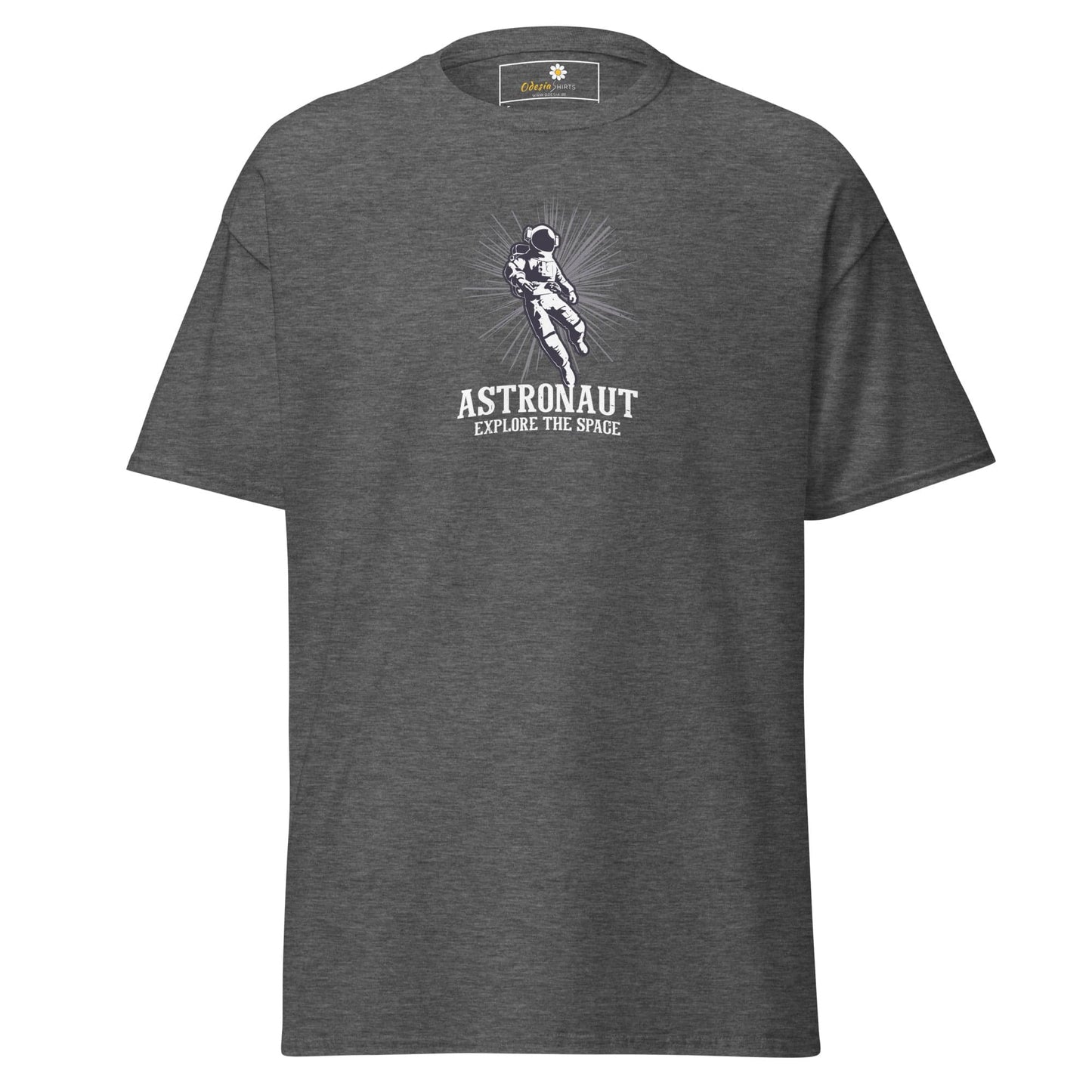 Unisex classic tee - ASTRONAUT EXPLORE SPACE - REGULAR - Dark Heather / S